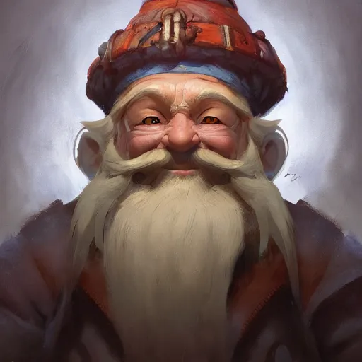 Image similar to a detailed portrait of an old gnome wizard, by justin gerard and greg rutkowski, digital art, realistic painting, dnd, character design, trending on artstation