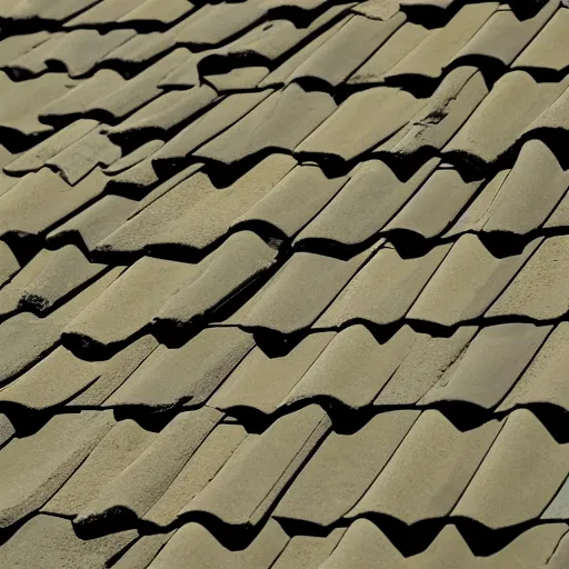 Image similar to a topdown texture of an old tile roof