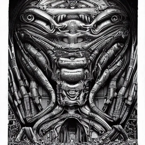 Image similar to a beautiful intricate detailed alien, cinematic, wide shot, by h. r. giger