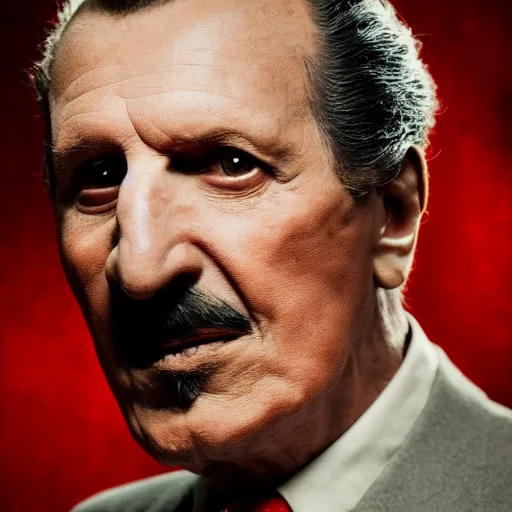 Prompt: dslr photo portrait still of vincent price in new horror movie, 8 5 mm, f 1. 8