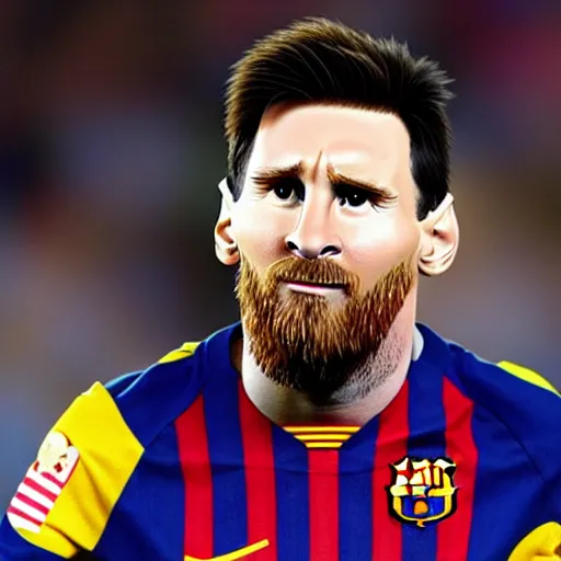 Image similar to lionel messi as a muppet