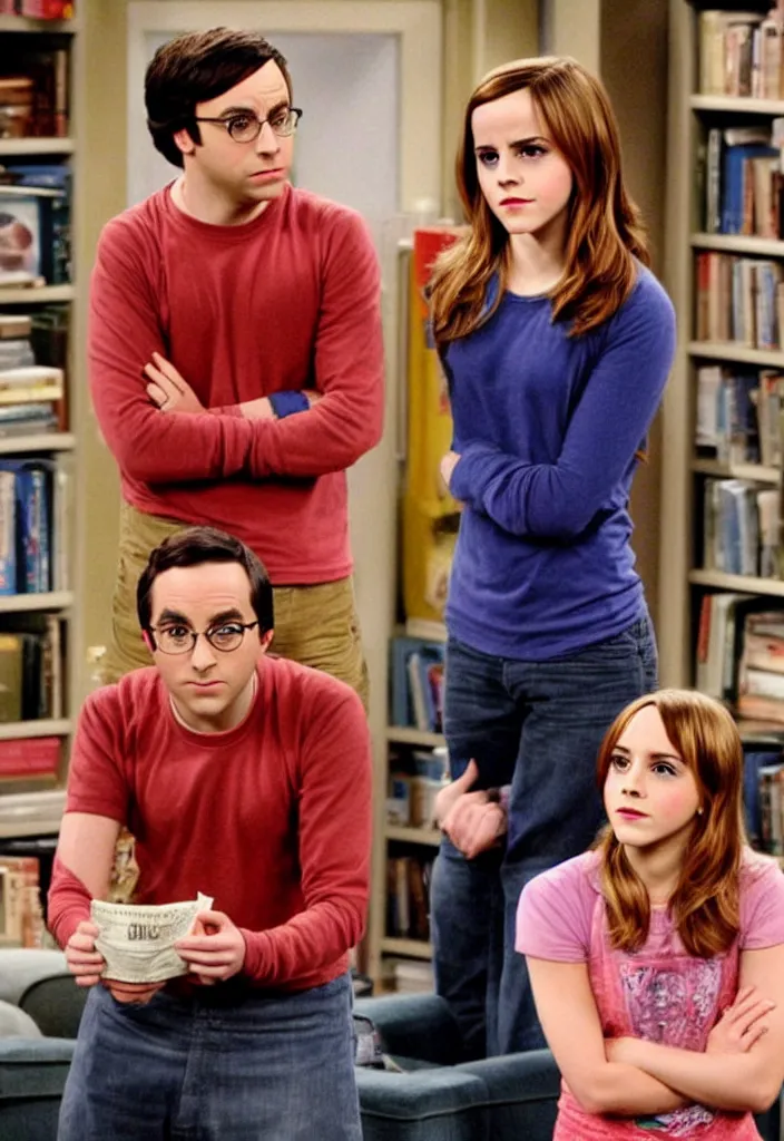 emma watson starring in the big bang theory as penny, | Stable Diffusion