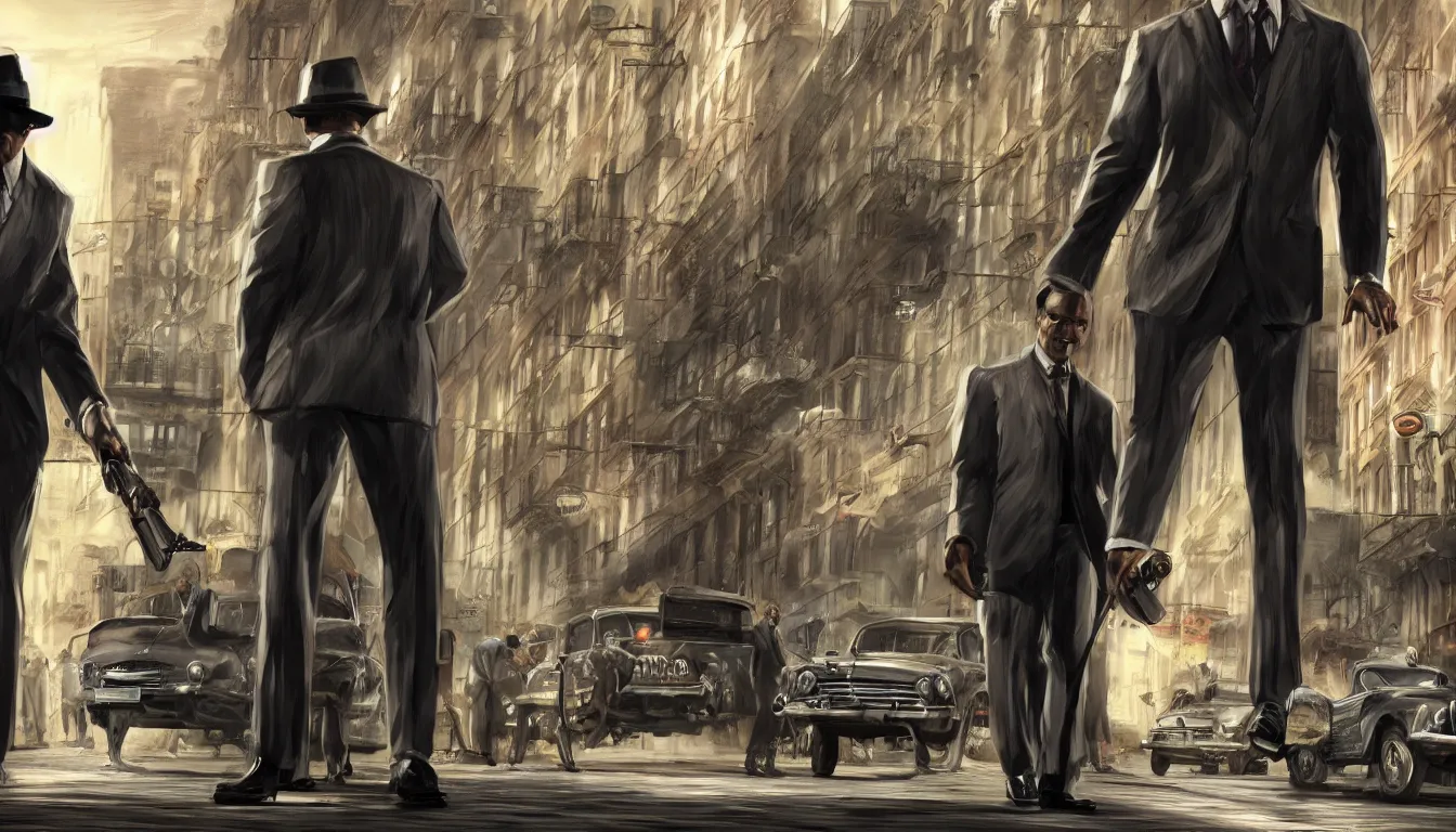 Prompt: Mafia 2, 4k, concept art, by Kenyanboi