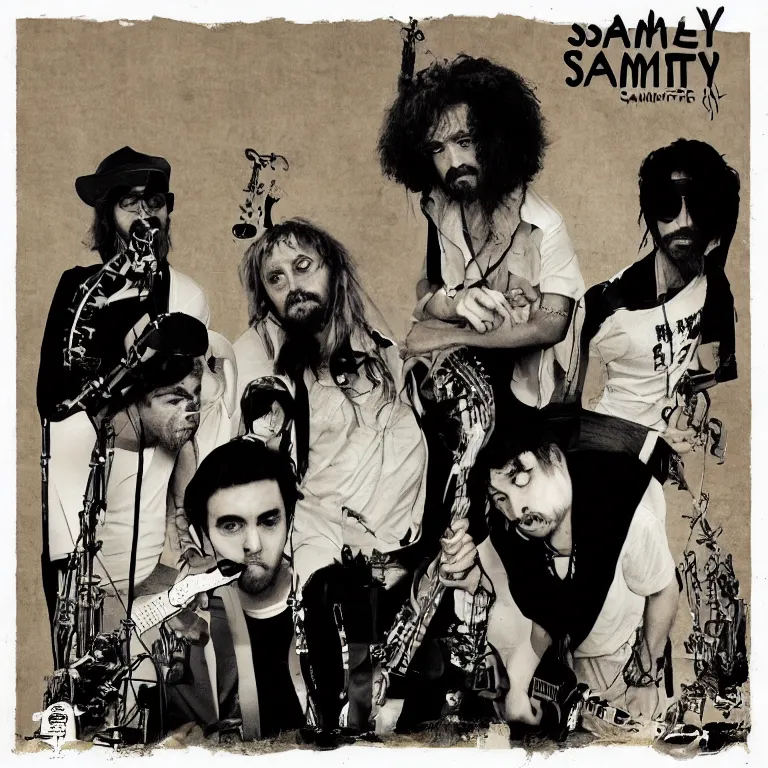Image similar to album cover for a band called sammy, briand and charlie