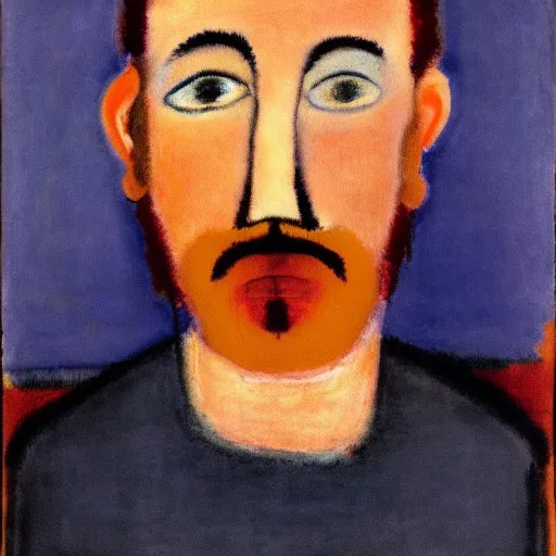 Prompt: a portrait a very ordinary person, by Mark Rothko