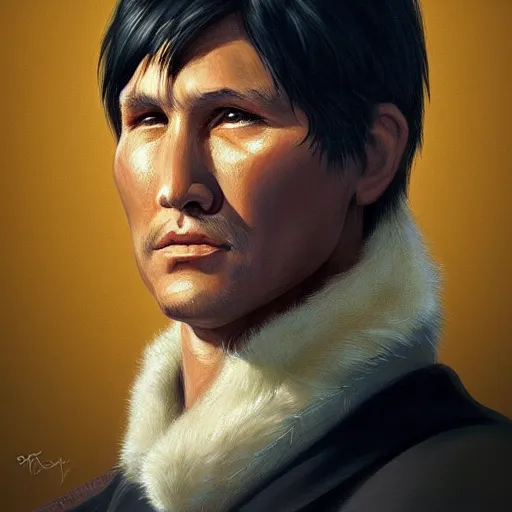 Prompt: portrait of davy crockett by ross tran, ultradetailed, trending on artstation,