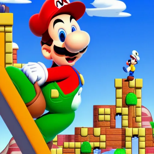 Image similar to walt disney cartoon super mario bros