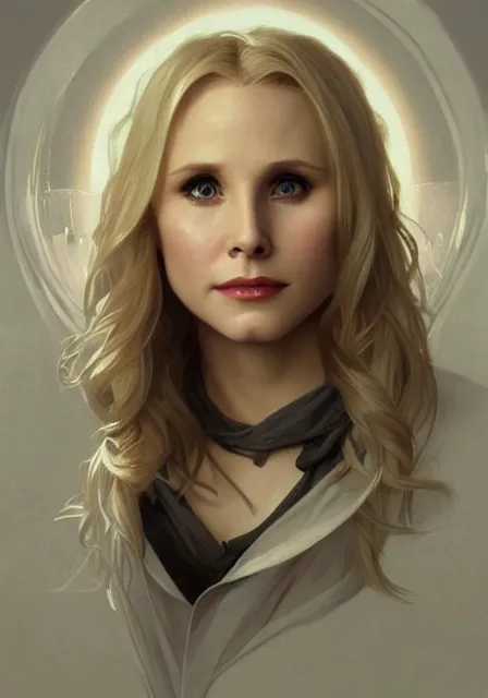 Prompt: kristen bell buffy the vampire slayer, intricate, elegant, highly detailed, digital painting, artstation, concept art, smooth, sharp focus, illustration, art by artgerm and greg rutkowski and alphonse mucha and william - adolphe bouguereau