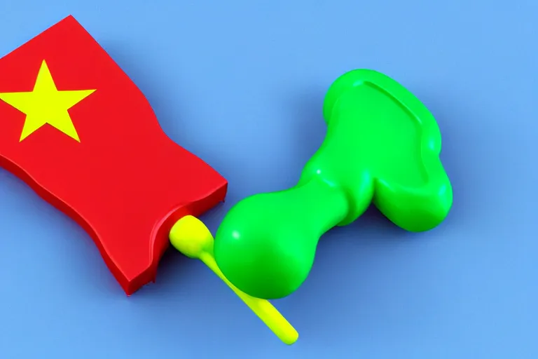 Image similar to product photo of toy hammer and sickle made by fisher price, colorful plastic, high quality, intricate detail, realistic textures, octane render, unreal engine 5, hyperrealism