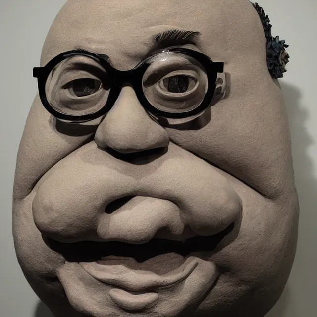 Image similar to a sculpture of danny devito by takashi murakami