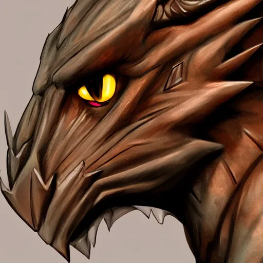 Image similar to close-up bust of an anthropomorphic dragon made of shadow and darkness; high quality, artstation, Furaffinity, deviantart