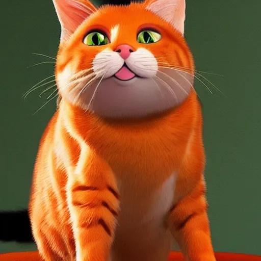 Prompt: full body cat, orange cat, Pixar style