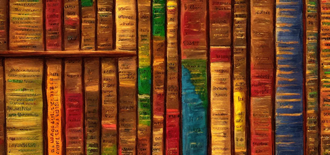 Image similar to close up of a wizard\'s bookshelf, colorful, rule of thirds, award winning, extreme detail, photorealistic digital art, trending on artstation