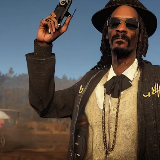 Prompt: Snoop Dogg in RDR 2