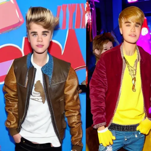 Image similar to Justin Bieber Dressed as Woody from Toy Story 4