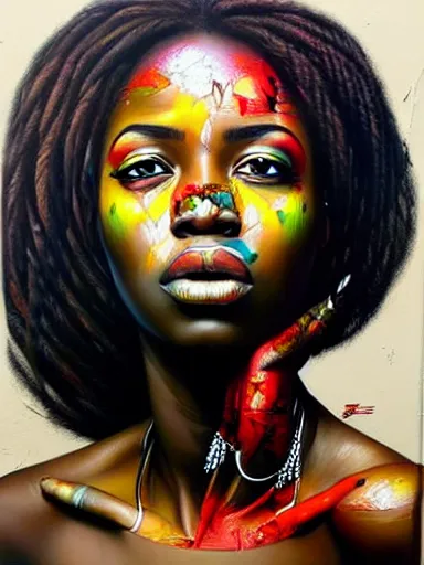 Black Woman - Body Painting Photograph by Judicar - Fine Art America
