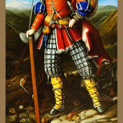 Prompt: Landsknecht, Realistic, high detail, composition