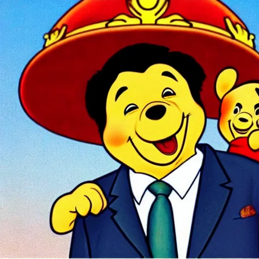 Image similar to xi jinping and winnie the pooh starring in fear and loathing in los vegas ( 1 9 9 8 )