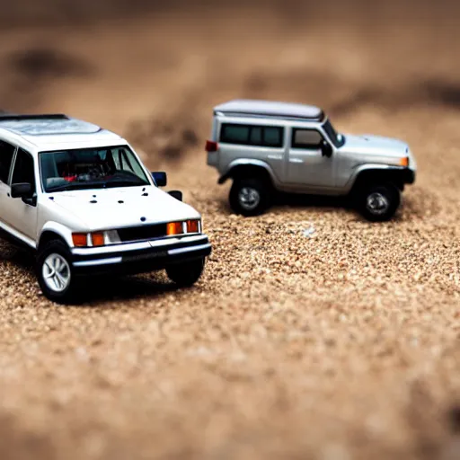 Image similar to micro machines, Jeep Commander, bokeh, macro photography