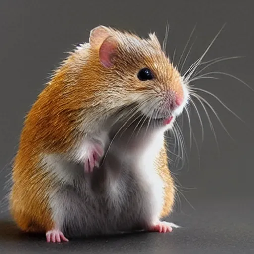 Image similar to “super strong hamster with muscles, flexing its arms”