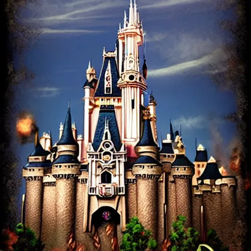 Image similar to steampunk disney castle