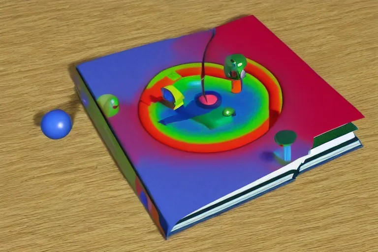 Prompt: magic eye book, 3 d illusion,