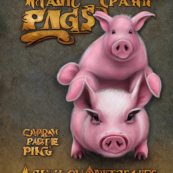 Image similar to magic the gathering pig card