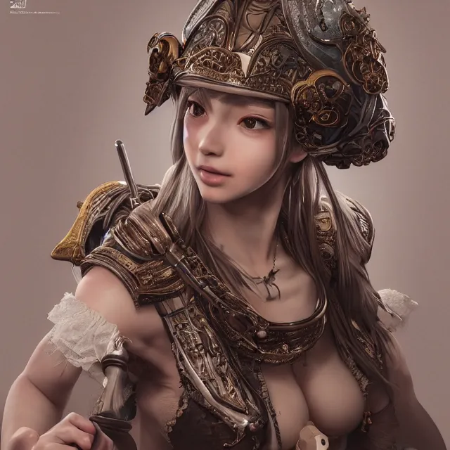 Prompt: studio portrait of neutral good colorful female cleric bard healer as absurdly beautiful, elegant, realistic playful young gravure idol, an ultrafine hyperdetailed illustration by kim jung gi, irakli nadar, intricate linework, detailed faces, super sharp focus, bright colors, octopath traveler, final fantasy, unreal engine 5 highly rendered, global illumination, radiant light