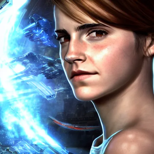 Image similar to emma watson in starcraft 2