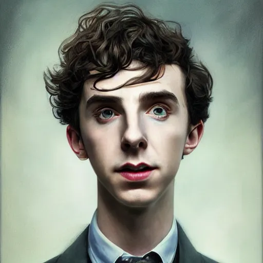 Prompt: portrait of a hybrid of benedict cumberbatch and freddie highmore and and timothee chalamet like the doctor who, photo realistic, highly detailed, perfect face, fine details, by ha gyung, zac retz, hans thoma, greg rutkowski, alexandros pyromallis