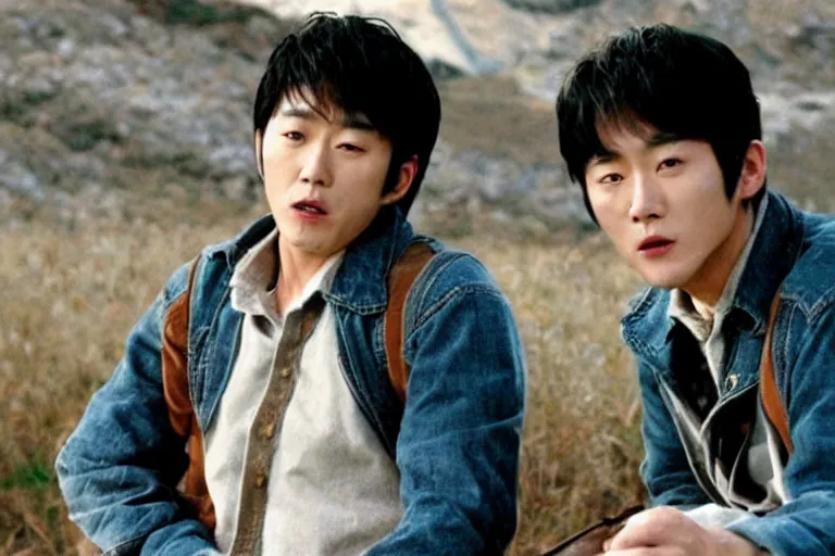 Image similar to korean film still from korean adaptation of Brokeback Mountain (2005)