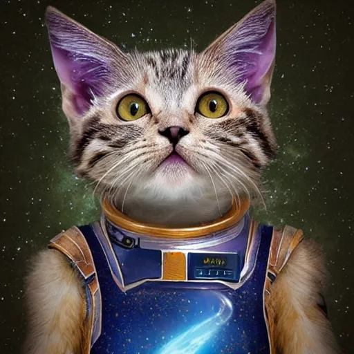 Image similar to Epic space kitten