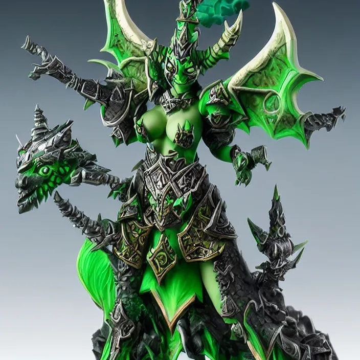 Prompt: ysera, an world of warcraft portrait of ysera, figurine, detailed