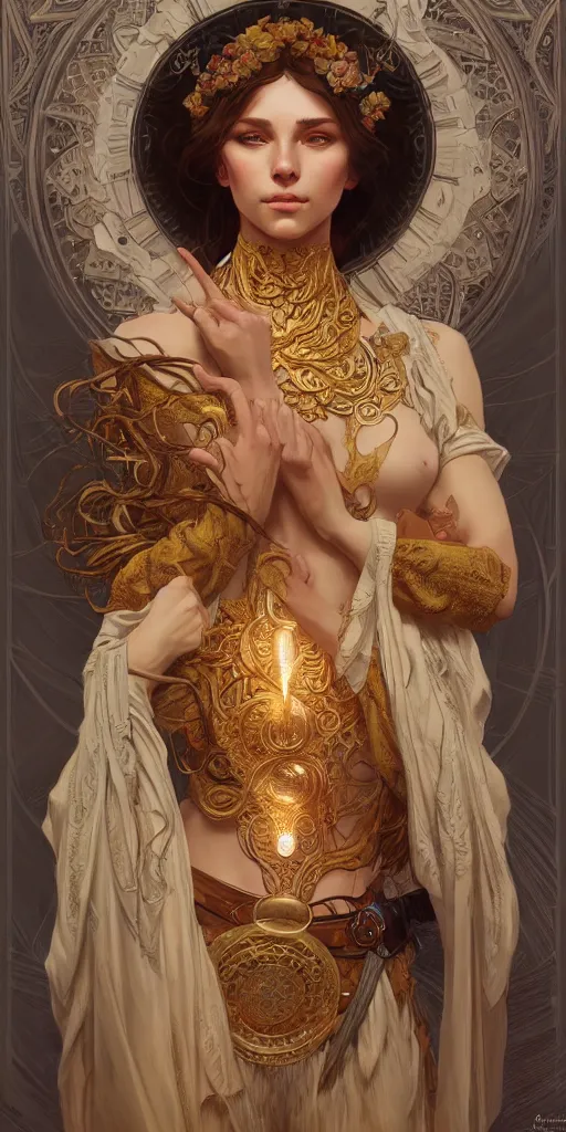 Prompt: slavic Goddess, intricate, highly detailed, digital painting, artstation, concept art, smooth, sharp focus, illustration, Unreal Engine 5, 8K, art by artgerm and greg rutkowski and alphonse mucha