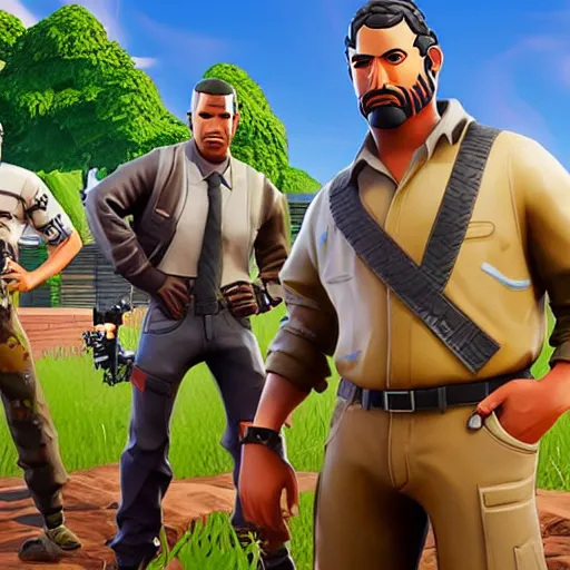 Image similar to Noyz Narcos in Fortnite very detailed, full body shot 8K quality super realistic