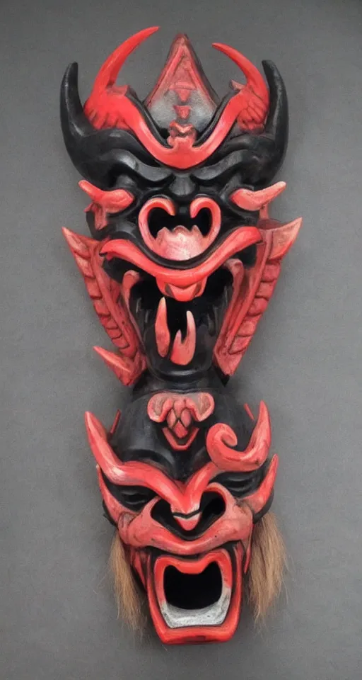 Image similar to oni mask japanese style, demon slayer