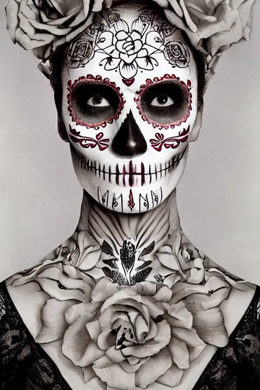 Prompt: Illustration of a sugar skull day of the dead girl, art by hugh kretschmer