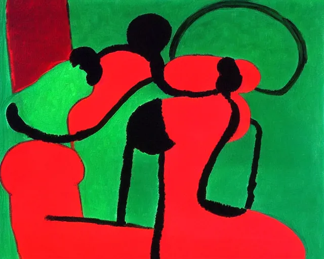 Image similar to Red, green, and black painting by Matisse