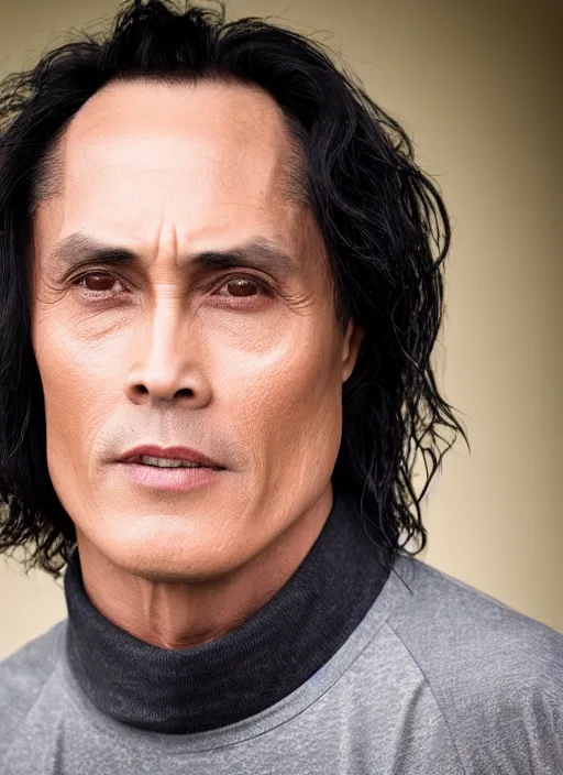 Prompt: DSLR photo portrait still of 57 year old age 57 Brandon Lee at age 57!!!, 85mm f1.8