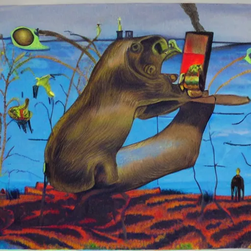 Image similar to the northern territory, darwin city, absurdist, australian art