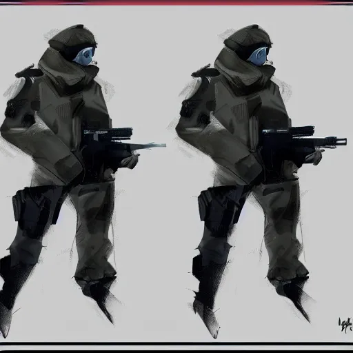 Image similar to CSGO concept art of a russian spy operative