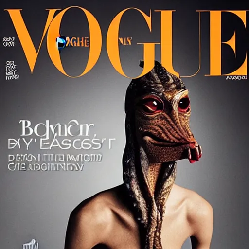 Prompt: jar jar binks on the cover of vogue