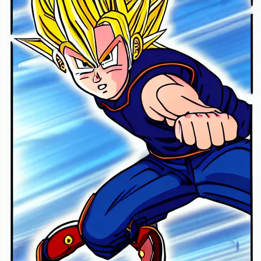 Image similar to 2 0 0 0 s flash cartoon, dumbest boy in history, holy crap he's stupid, super saiyan andy, lightning strike, art by craig mccracken