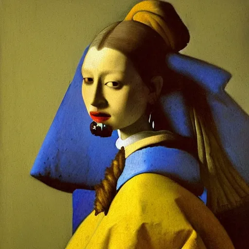 Image similar to high quality high detail painting by johannes vermeer, portrait of the dragon queen, hd, photorealistic lighting