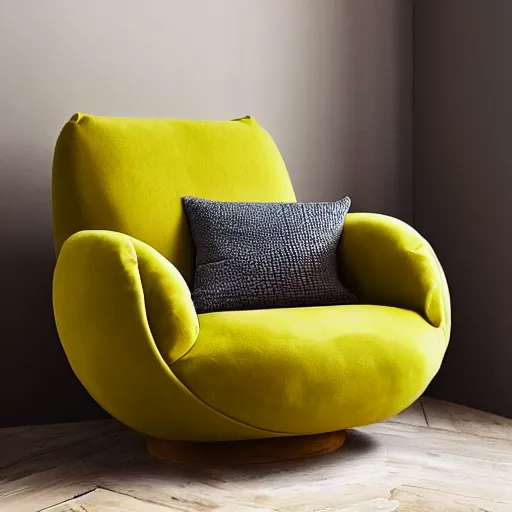 Image similar to armchair in the shape of an avocado