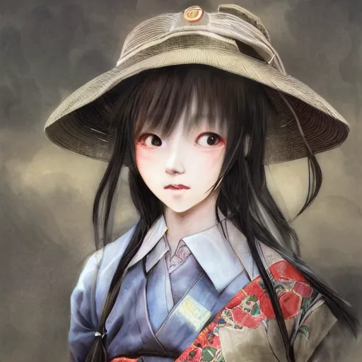 Image similar to dynamic composition, motion, ultra-detailed, incredibly detailed, a lot of details, amazing fine details and brush strokes, colorful and grayish palette, smooth, HD semirealistic anime CG concept art digital painting, watercolor oil painting of a Japanese schoolgirl, by a Chinese artist at ArtStation, by Huang Guangjian, Fenghua Zhong, Ruan Jia, Xin Jin and Wei Chang. Realistic artwork of a Chinese videogame, gradients, gentle an harmonic grayish colors.