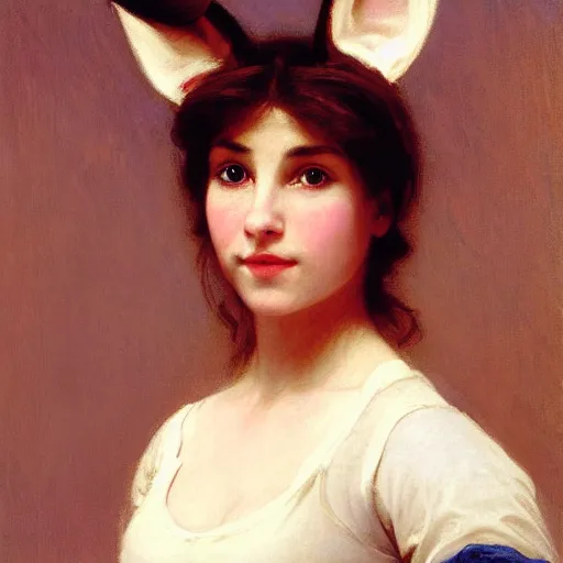 Image similar to A portrait of Judy Hopps by William-Adolph Bouguereau and John Signer Sargent, oil painting of Judy Hopps by Bouguereau