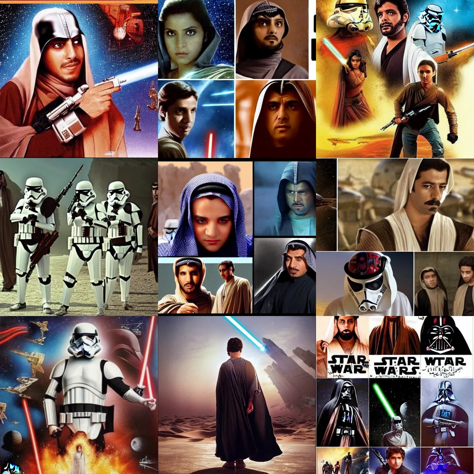 Prompt: Arab Star Wars, movie stills