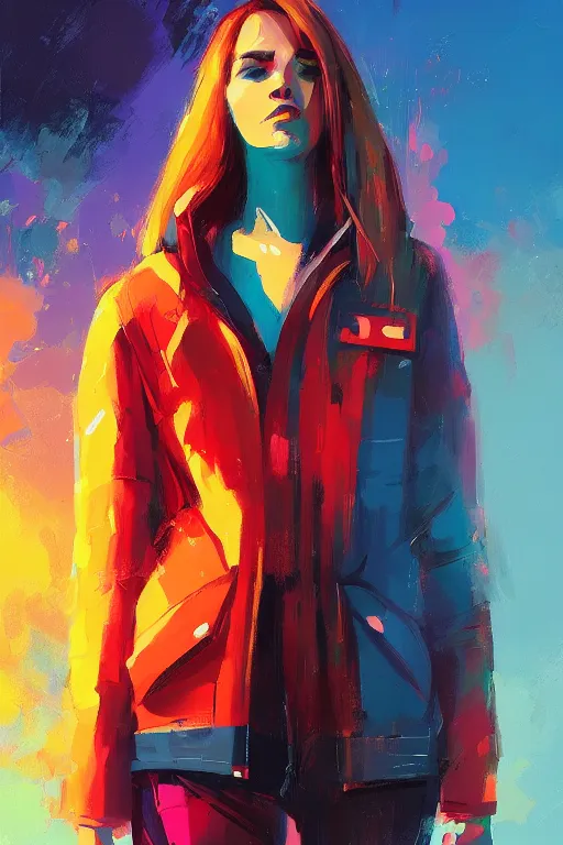 Prompt: portrait of the freedom dive girl, by alena aenami, by ross tran, digital art painting