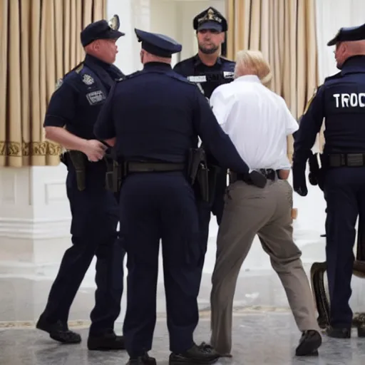 Image similar to donald trump being arrested at mar a lago